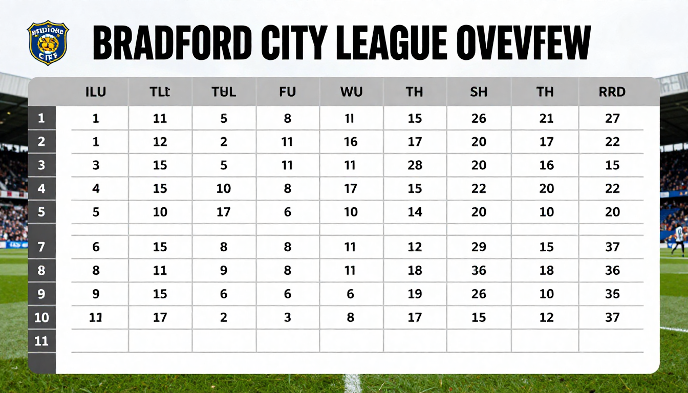 Bradford City Standings
